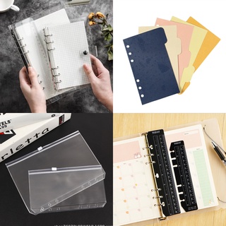 [Mã LIFEBOOK2 giảm 10% đơn 0Đ] Phụ kiện túi zip thước đen tab chia trang dùng cho sổ còng 6 lỗ