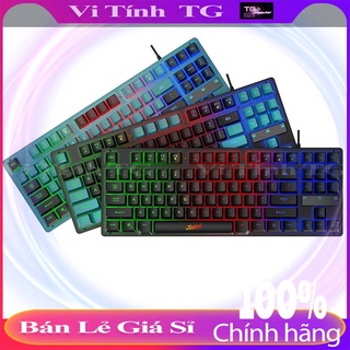 Bàn phím giả cơ led 87 phím gaming giá rẻ Vi Tính TG BPGC87k100