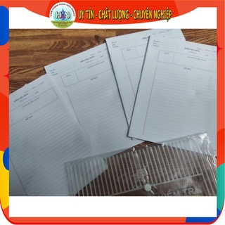 Giấy kiểm tra kẻ ngang - 30 tờ đôi - 30 tờ đơn kèm túi đựng