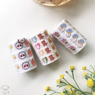 Washi tape gấu hoạt hình băng keo giấy trang trí dễ thương nhiều màu sắc