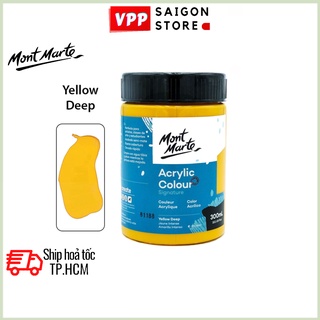 Màu Acrylic Mont Marte 300ml - Yellow Deep - Acrylic Colour Paint Signature 300ml (10.1oz) - MSCH3053