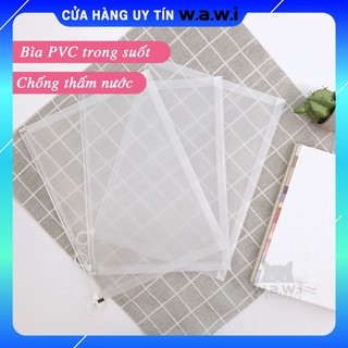 [LƯU TRỮ] Túi nhựa đựng hồ sơ (A4) trong suốt, không thấm nước, có khóa kéo.