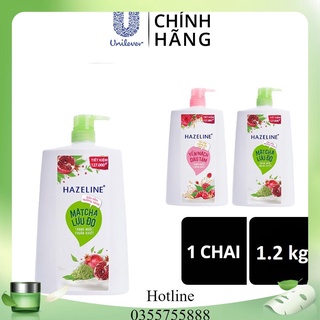 Sữa Tắm Hazeline Dưỡng Thể Thiên Nhiên Trắng Sáng Da Matcha Lưu Đỏ 1.2 Kg