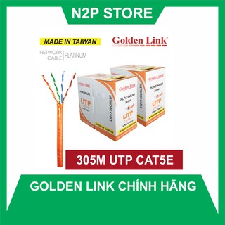 Thùng 305M cáp mạng LAN UTP CAT 5E Golden Link Platinum (Hãng phân phối chính thức)
