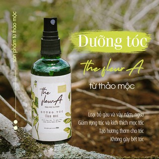 Nước dưỡng tóc tinh dầu Thảo mộc Fleura giúp giảm gãy rụng, thúc đẩy mọc tóc, giảm gàu và ngứa da đầu 100ml