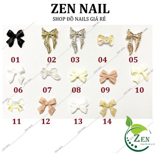 Charm nơ , charm nail gắn móng hình nơ trang trí móng