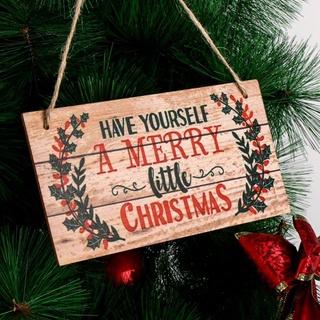 Bảng gỗ treo cửa Merry Christmas trang trí Giáng Sinh Noel