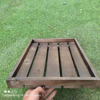 Khay gỗ thông vuông mầu vintage , khay đựng hoa quả