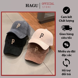 Nón Kết Nhung Cao Cấp Thêu Chữ P Fashion 394 Phong Cách Ulzzang Form Unisex Nam Nữ