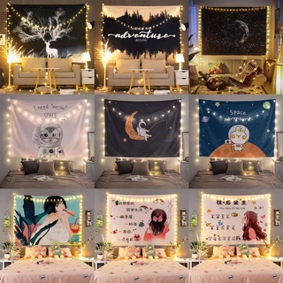 Tranh vải treo tường decor phòng nhiều mẫu dễ thương tặng kèm phụ kiện móc treo