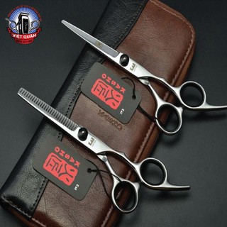 Bộ Kéo Cắt Tóc 6 Inch Nhật Bản Kasho VQA1 ( Mua một bộ kéo được tặng bao da+lược)