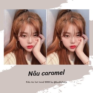 Thuốc nhuộm tóc màu Nâu Caramel + Tặng gang tay và trợ nhuộm