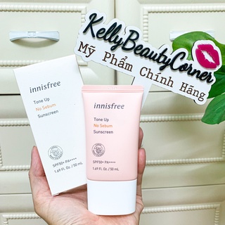 Kem chống nắng kiềm dầu nâng tone Innisfree Tone Up No Sebum Sun Screen Cream SPF50+ PA+++
