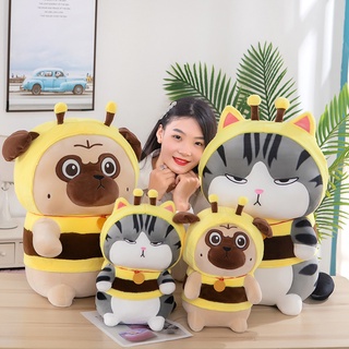mèo hoàng coplay ong gấu bông mèo ngàng thượng, gấu bông mèo hoàng thượng mặc áo con ong, gấu bông mèo mặt quạo