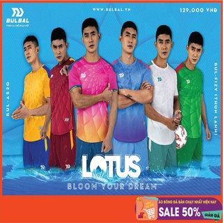 Bộ quần áo thể thao,áo bóng đá, áo đá banh không logo BulBal Lotus hàng cao cấp thấm hút mồ hôi co dãn 4 chiều, giá tốt.
