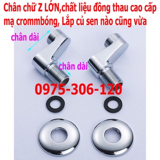 Cặp chân quỳ chữ Z LỚN(NẮP CỦ SEN NÀO CŨNG VỪA) để gắn vào củ sen nóng lạnh dẫn nước từ ống nước âm tường lên củ sen