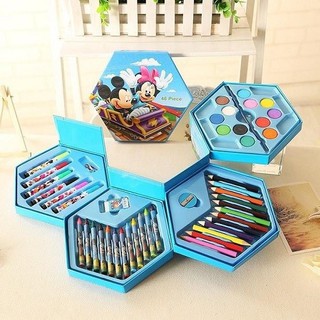 HỘP MÀU 4 TẦNG  FREE SHIP  46 MÓN CHO BÉ YÊU THOẢ SỨC SÁNG TẠO