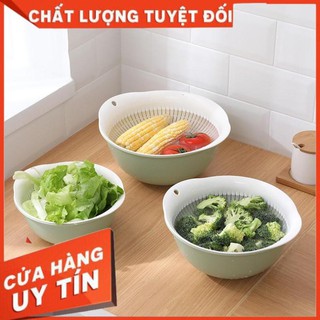 Rổ nhựa tròn đựng trái cây,rổ nhựa tròn kèm chậu không nắp 8830