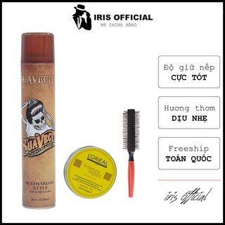 Sáp vuốt tóc nam L'real Paris + Gôm xịt tóc siêu giữ nếp / keo xịt tóc / wax