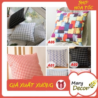 Gối tựa ghế sofa vuông cao cấp trang trí phòng khách 45*45cm Mary Decor 99+ mẫu