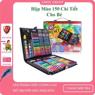 Hộp Bút Màu 150 Chi Tiết Cho Bé, Bộ Màu Vẽ Đa Năng 150 Món Giá Rẻ Cho Bé