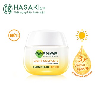 Kem Dưỡng Garnier Tinh Chất Serum Sáng Da Ban Ngày Light Complete Speed Serum Cream SPF30 50ml