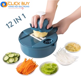 Bộ Nạo Rau Củ Đa Năng Kèm Rổ Đựng Có Tay Cầm 12 Chi Tiết, Bộ Nạo Rau Củ Đa Năng Vô Cùng Tiện Lợi Cho Nhà Bếp