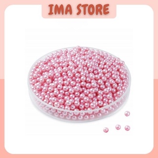 Hạt ngọc trai bằng nhựa trang trí hộp đựng trang sức size 6mm - hạt cườm đựng hộp cắm cọ trang điểm