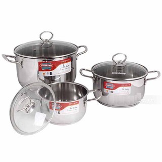 [Free Ship] Bộ Nồi Inox 3 Đáy Sunhouse SH888 Siêu Dày