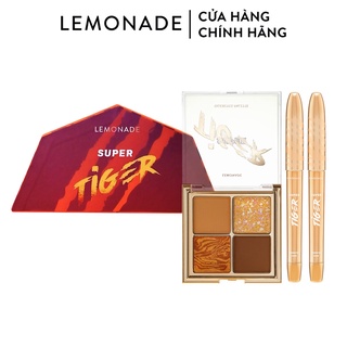 Combo Lemonade 1 Bảng phấn mắt Eyeshadow Mini Palette và 2 Eyeliner Micro Eyeliner SuperTiger (8g &amp; 1gx2)