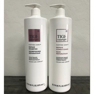 CẶP DẦU GỘI PHỤC HỒI TIGI COPYRIGHT REPAIR 970ML PHỤC HỒI TÓC NHUỘM, TÓC HƯ TỔN DO HÓA CHẤT
