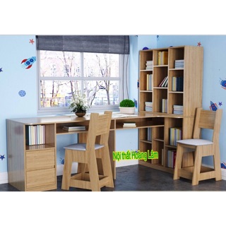 Bàn học đôi gỗ công nghiệp mẫu mới