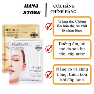 Sỉ 10 Miếng nặt nạ chăm sóc dưỡng da thủy tinh dạng thạch collagen  bioaqua Mỹ Phẩm Hana