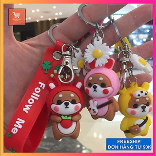 Móc khóa Chó Shiba, Hươu Shiba Đeo Túi Đeo Chéo, Móc Khóa Ngộ Nghĩnh , Móc Khóa Dễ Thương.