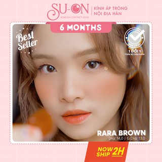 Lens cận nâu tự nhiên RARA BROWN, kính áp tròng Hàn Quốc chính hãng Olens 14mm, nâu caramel siêu êm 6 tháng