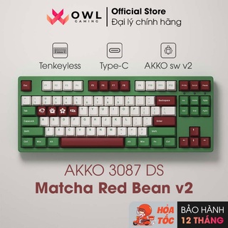 Bàn phím cơ AKKO 3087 DS Matcha Red Bean (Akko switch v2) - Hàng chính hãng