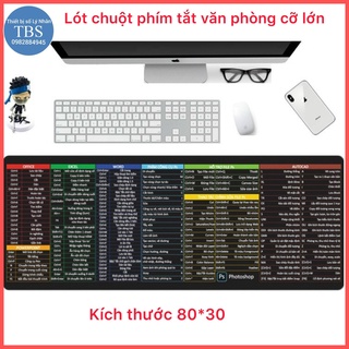 Lót chuột phím tắt văn phòng cỡ lớn 80*30 pad chuột siêu đẹp bền bảo hành 1 năm mã LC3