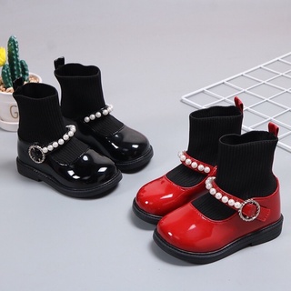 giầy boot  đỏ đen