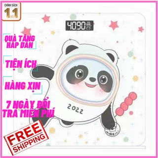 Mẫu mới-CÂN SỨC KHỎE CAO CẤP CHỊU LỰC LÊN ĐẾN 180KG - CÂN ĐIỆN TỬ GẤU MẶT KÍNH CƯỜNG LỰC CAO CẤP (TẶNG KÈM PIN)