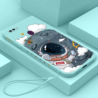 Ốp Điện Thoại TPU Silicon Thẳng Hình Phi Hành Gia Cho oppo a5s a12 a7 a31 a52 a92