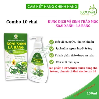 Combo 10 Dung dịch vệ sinh thảo mộc Xoài Xanh Lá Bàng 100% thảo dược tự nhiên