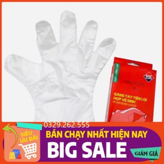 (FreeShip) [100c/1hộp] 1 hộp găng tay nilong dùng 1 lần cực kì tiện lợi