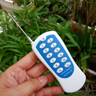 Tay Remote Xanh 12 nút (12 kênh), tần số 315Mhz / 433Mhz