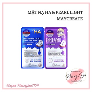 Mặt Nạ Dưỡng Ẩm Dưỡng Trắng Da HA Maycreate Mask Ha 1 miếng Hàng Nội Địa Trung