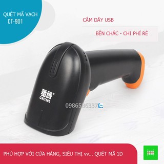 Đầu đọc mã vạch CT901 cắm dây USB không cần cài đặt,máy quét mã vạch, súng bắn mã vạch,quét barcode