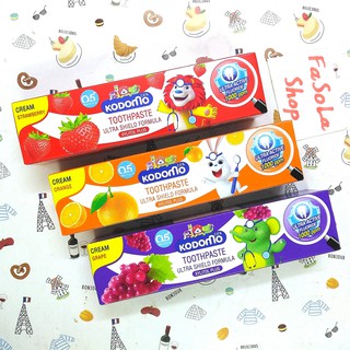 Kem đánh răng trẻ em KODOMO Thái Lan 40g &amp; 65g Lion ngừa sâu răng dâu tây cam nho toothpaste strawberry orange grape
