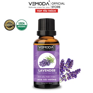 Tinh dầu Oải hương cao cấp VEMODA 30ML khử mùi, tinh dầu xông phòng, thơm phòng, để phòng ngủ, thư giãn, giúp ngủ ngon