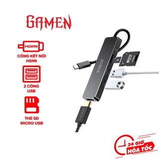 Bộ Chuyển Đổi 5in1 Robot HT240S Type-c Sang Cổng Kết Nối USB 3.0 /HDMI/PD/MicroSD/TFcard