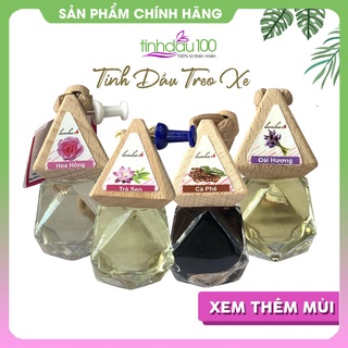 Tinh dầu treo xe ô tô Lam Hà, tinh dầu thơm xe hơi khử mùi, thư giãn, tỉnh táo khi lái xe lọ 7ml Tinh Dầu 100 Shop