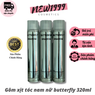Gôm xịt tóc nam tạo kiểu BUTTERFLY 320ml L2 siêu cứng giữ nếp 12h